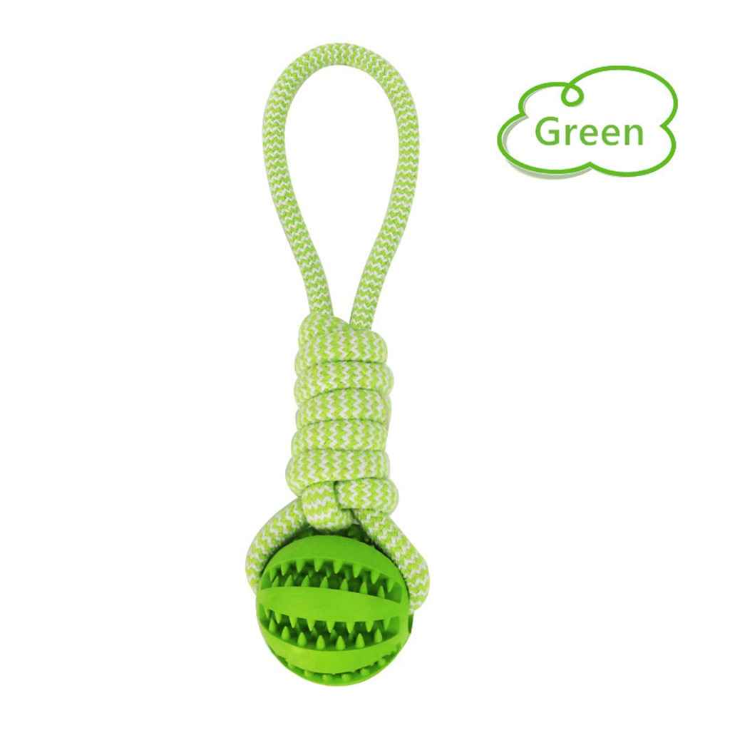 Interactive Dog Treat Ball with Rope | Durable Rubber Chew Toy