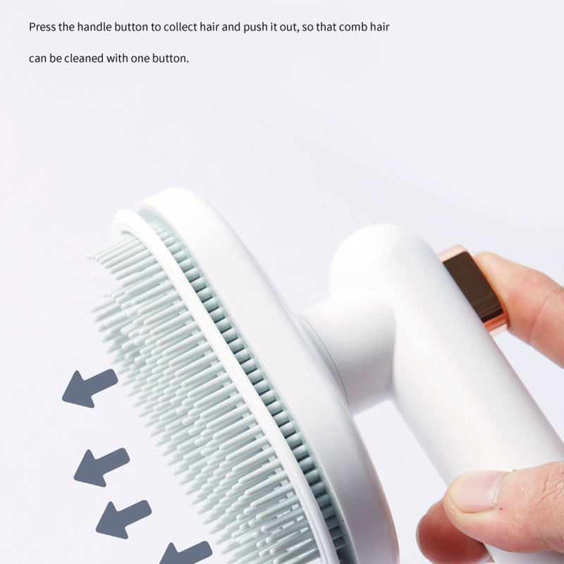 Self-Cleaning Pet Hair Removal Grooming Brush