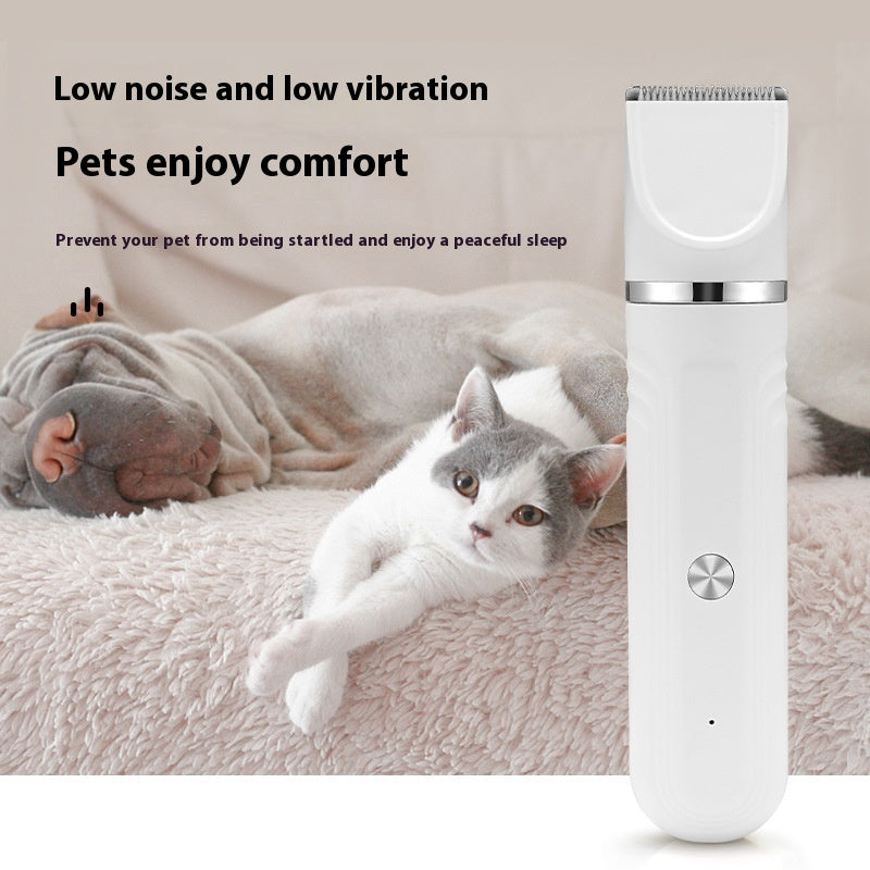 Ultra-Quiet Professional Pet Hair Clipper – Low Noise, Low Vibration Cordless Grooming Trimmer for Dogs