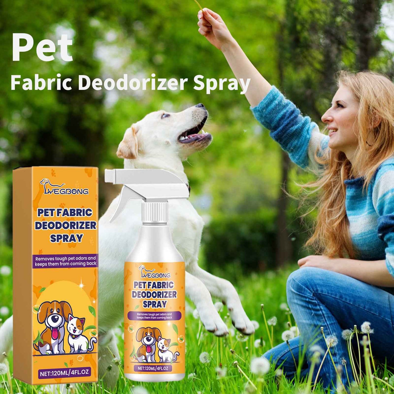 Pet Deodorant & Odor Neutralizer Spray | Fresh Scent Cleaning Spray