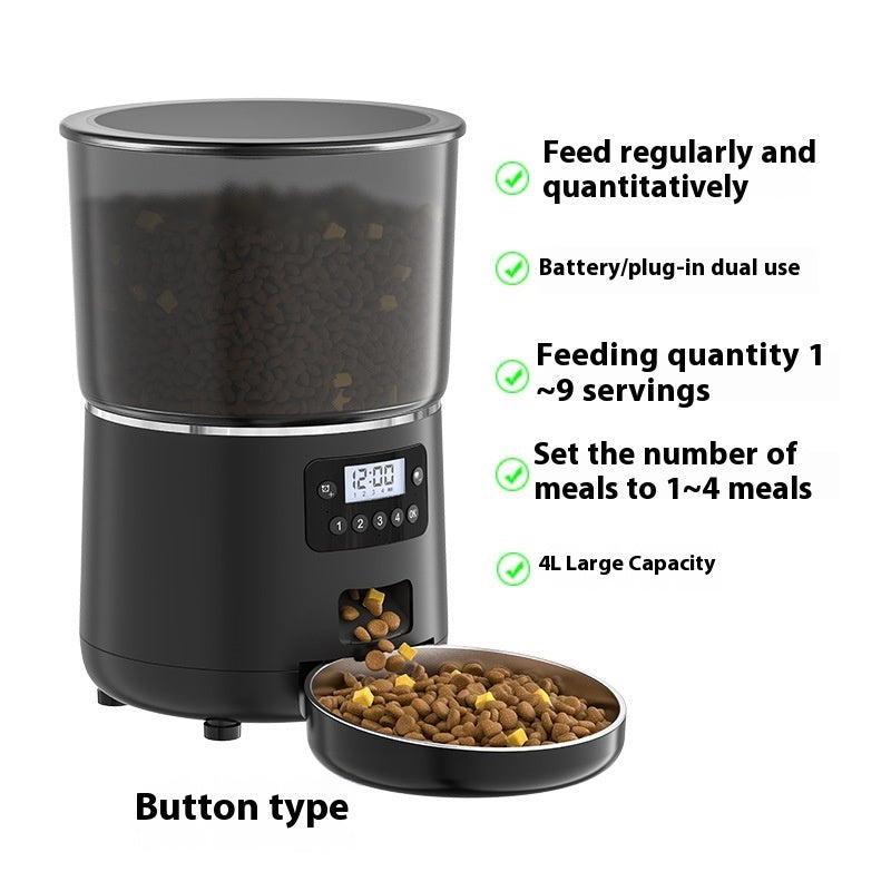 Smart Automatic 4L Pet Feeder – Anti-Clog Programmable Dog Food Dispenser