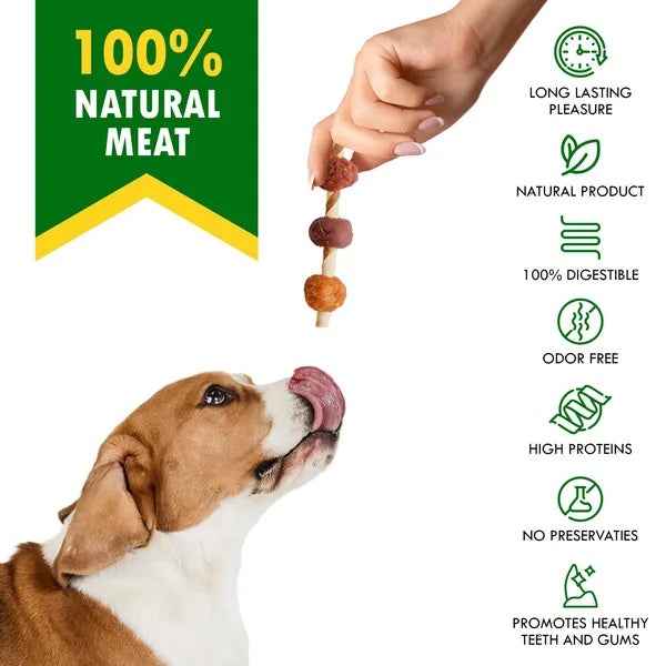 Organic Duck & Chicken Rawhide Dog Treats | Long-Lasting Grain-Free Chews