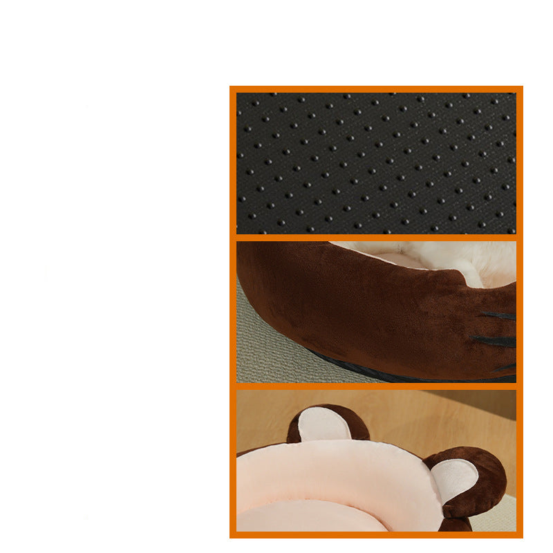 High Quality Wool Cozy Mouse-Shaped Calming Pet Bed