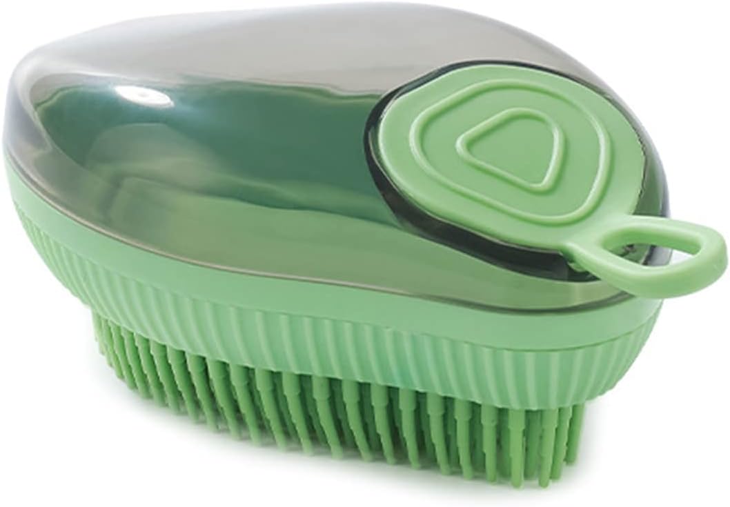 Silicone Dog Bath Brush with Shampoo Dispenser