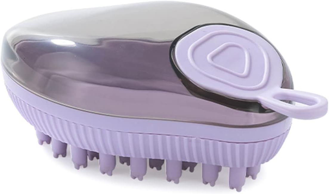 Silicone Dog Bath Brush with Shampoo Dispenser