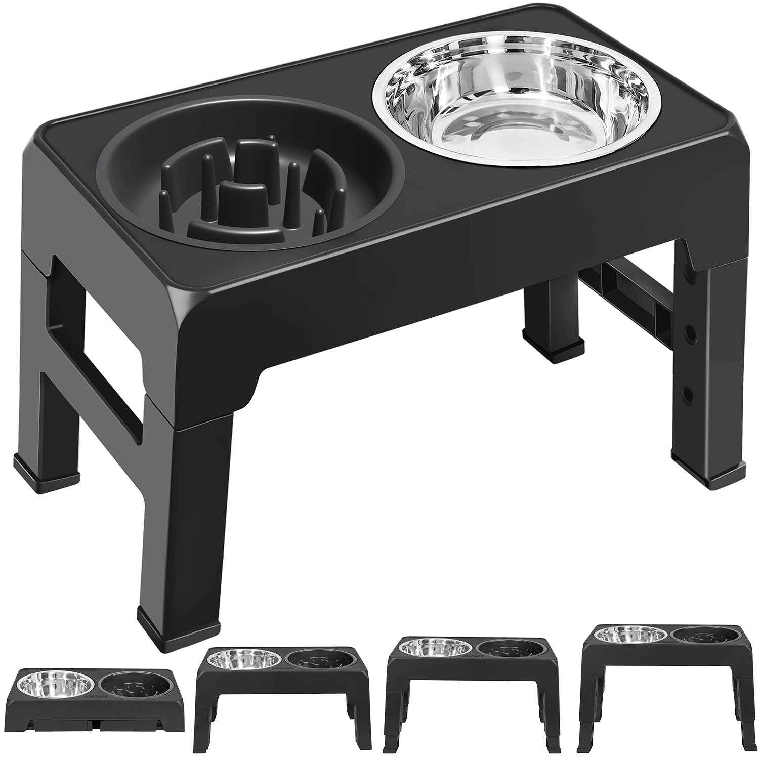 Adjustable Elevated Dog Feeding Bowl