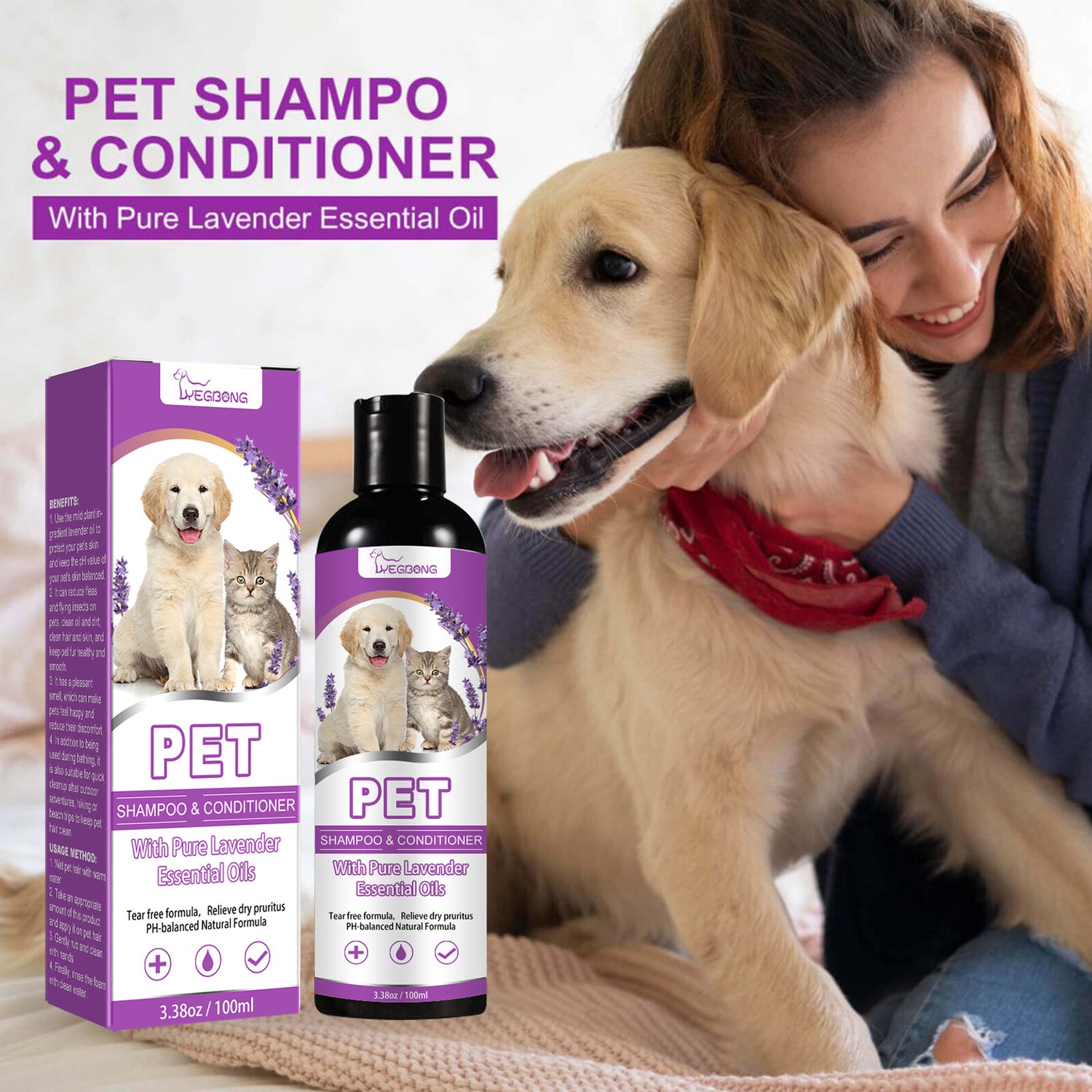 Anti-Itch Dog Shampoo for Soft & Tangle-Free Coat