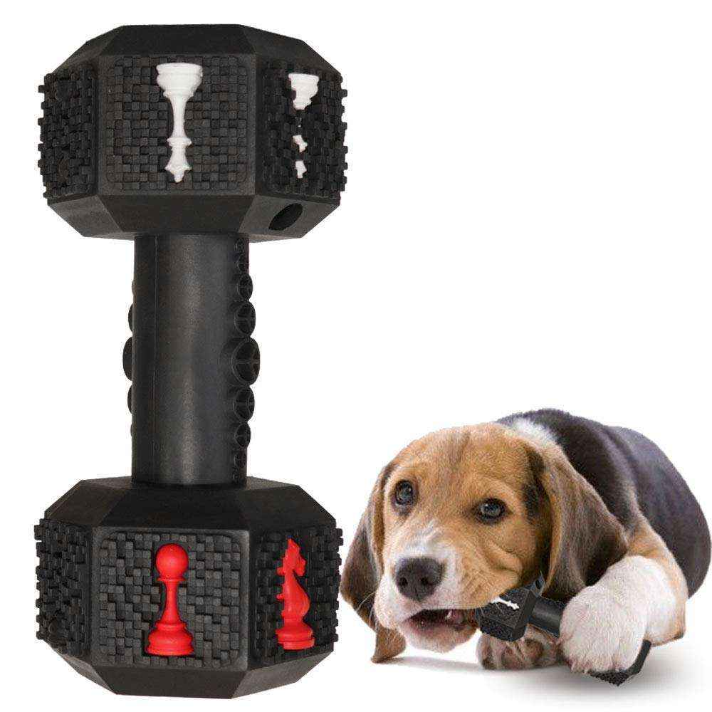 Durable Dog Chew Toy for Aggressive Chewers | Dumbbell Toy