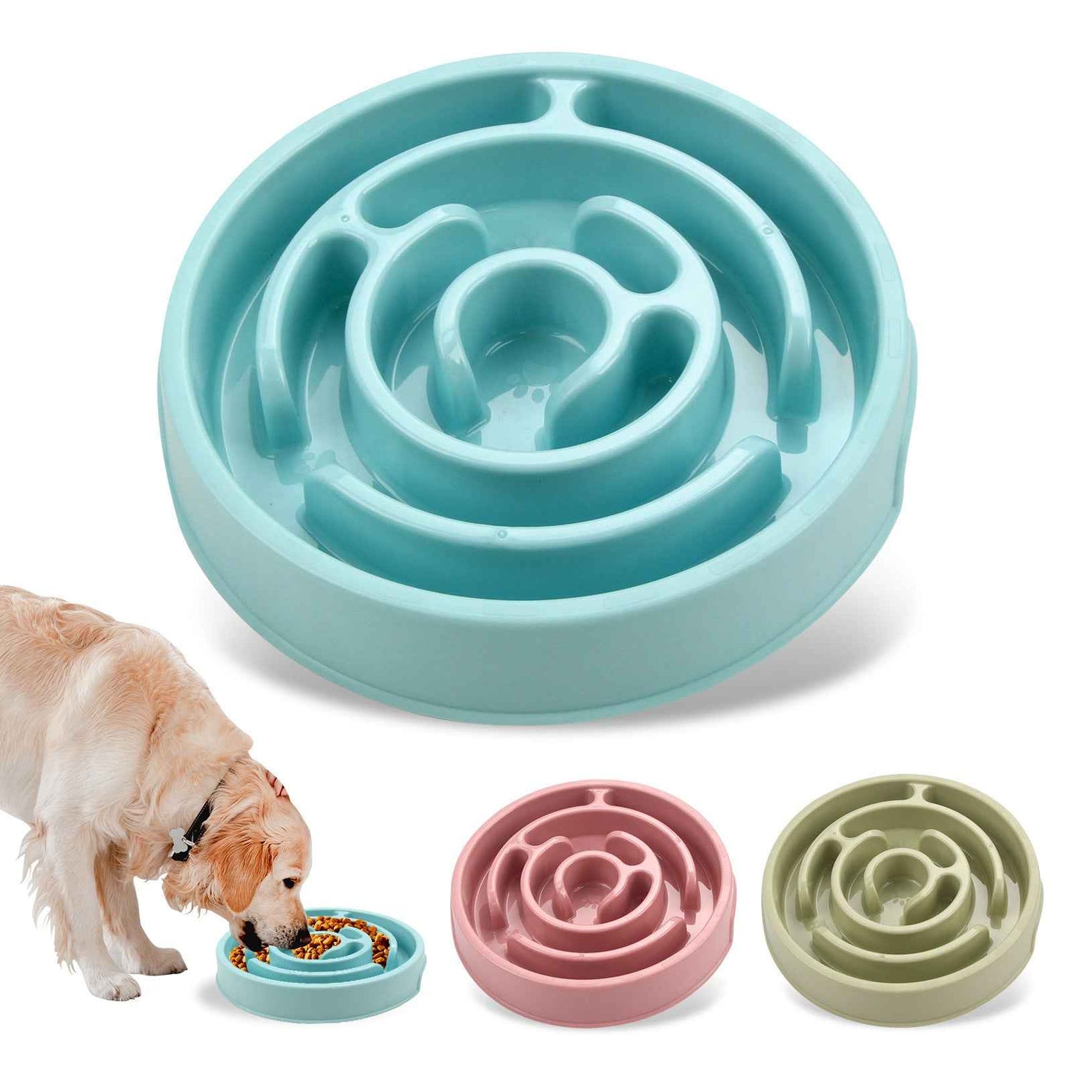 Silicone Slow Feeder Dog Bowl | Anti-Choking Puzzle Feeder
