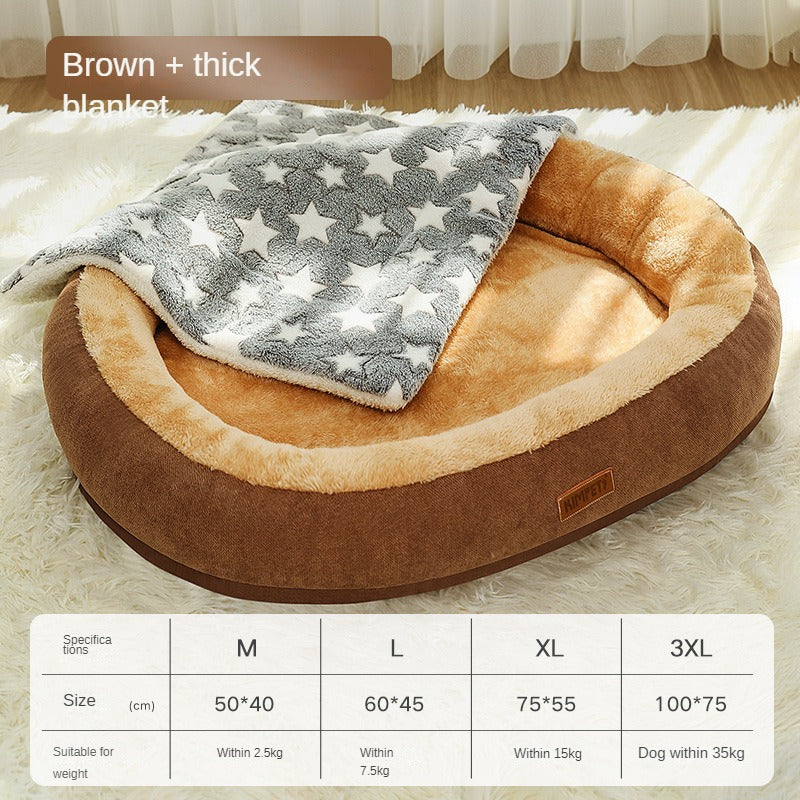 Removable And Washable Dog Bed Warm