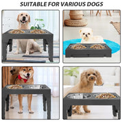 Stainless Steel Double Dog Feeding Station