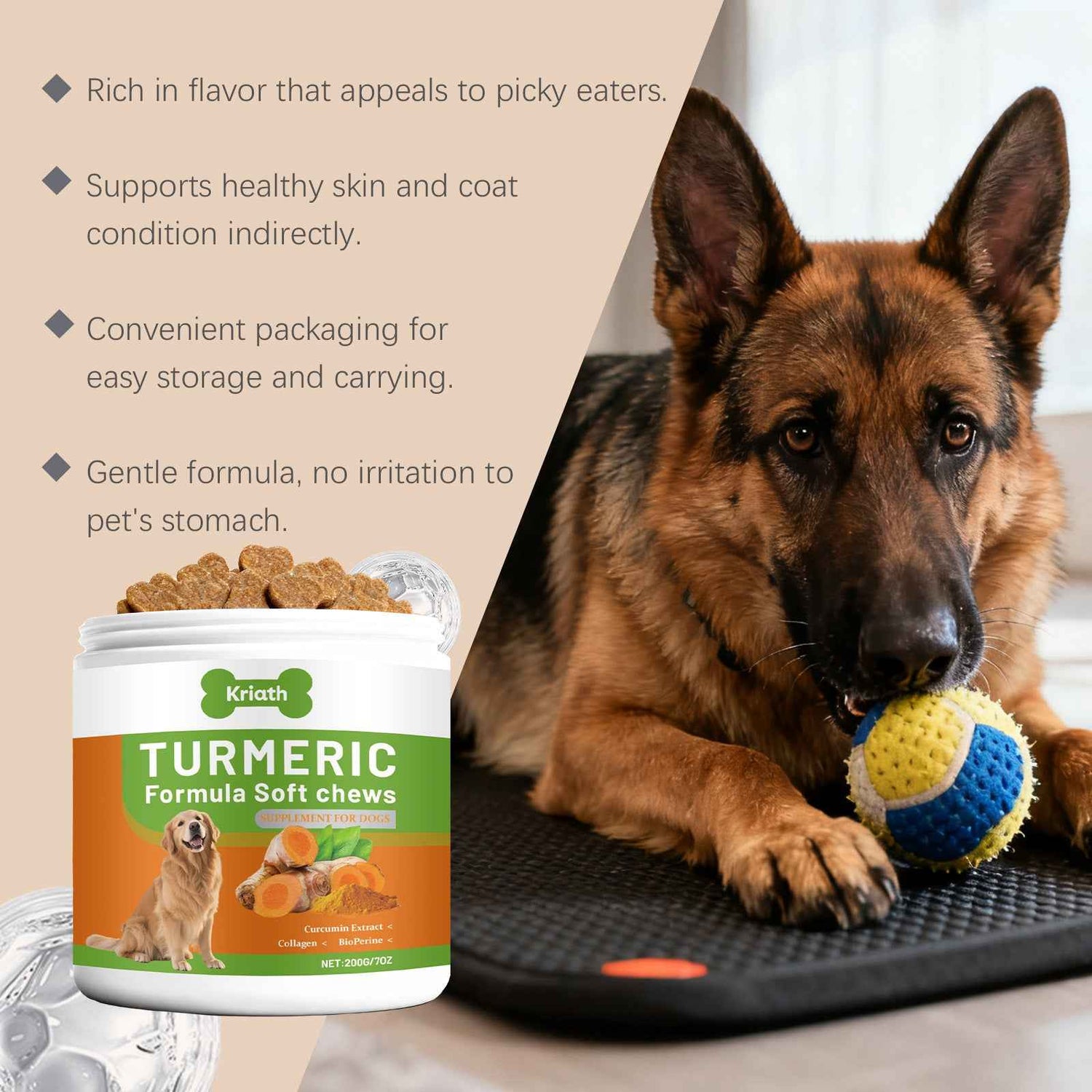 Dog Turmeric Soft Granules | Mobility & Arthritis Relief