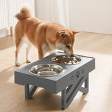 Stainless Steel Double Slow Feeder Bowl