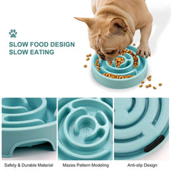 Silicone Slow Feeder Dog Bowl | Anti-Choking Puzzle Feeder