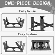 Stainless Steel Double Dog Feeding Station