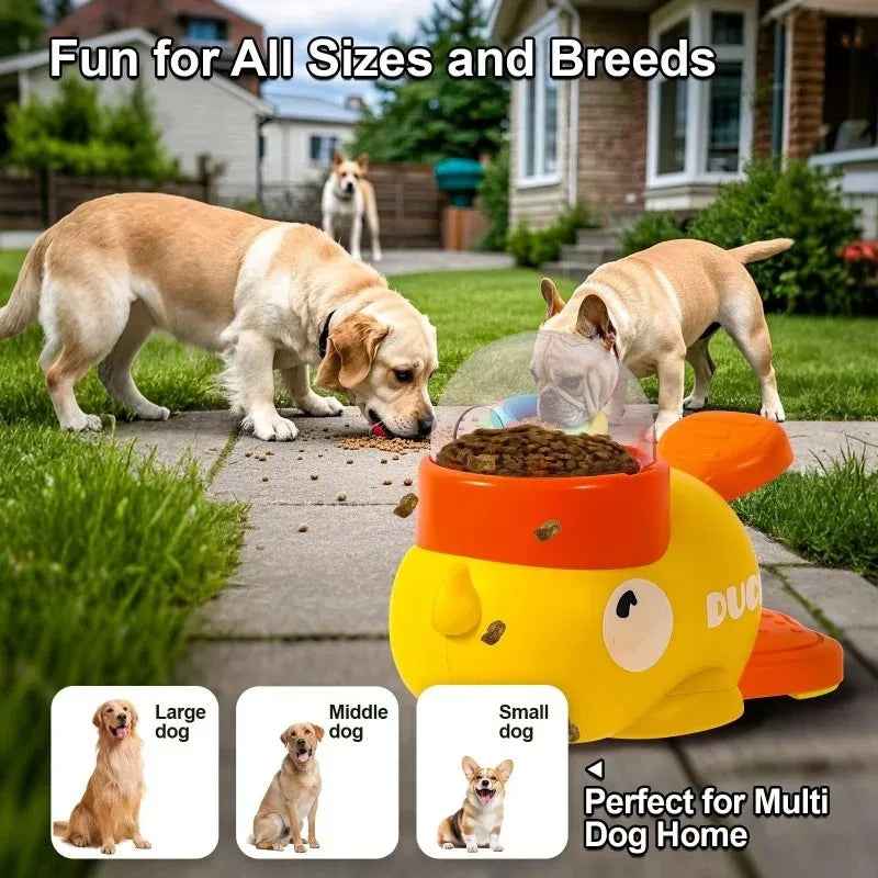 Interactive Dog Puzzle Feeder & Treat Dispenser | Cartoon Duck