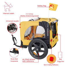 2-in-1 Dog Bike Trailer | Heavy-Duty Foldable Pet Carrier
