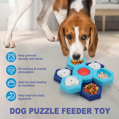 4-Layer Interactive Dog Puzzle Feeder & Slow Eating Bowl