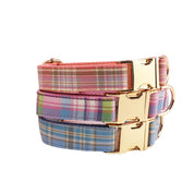 Blue Check Dog Collar Rope