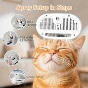Steam Spray Grooming Comb for Pets