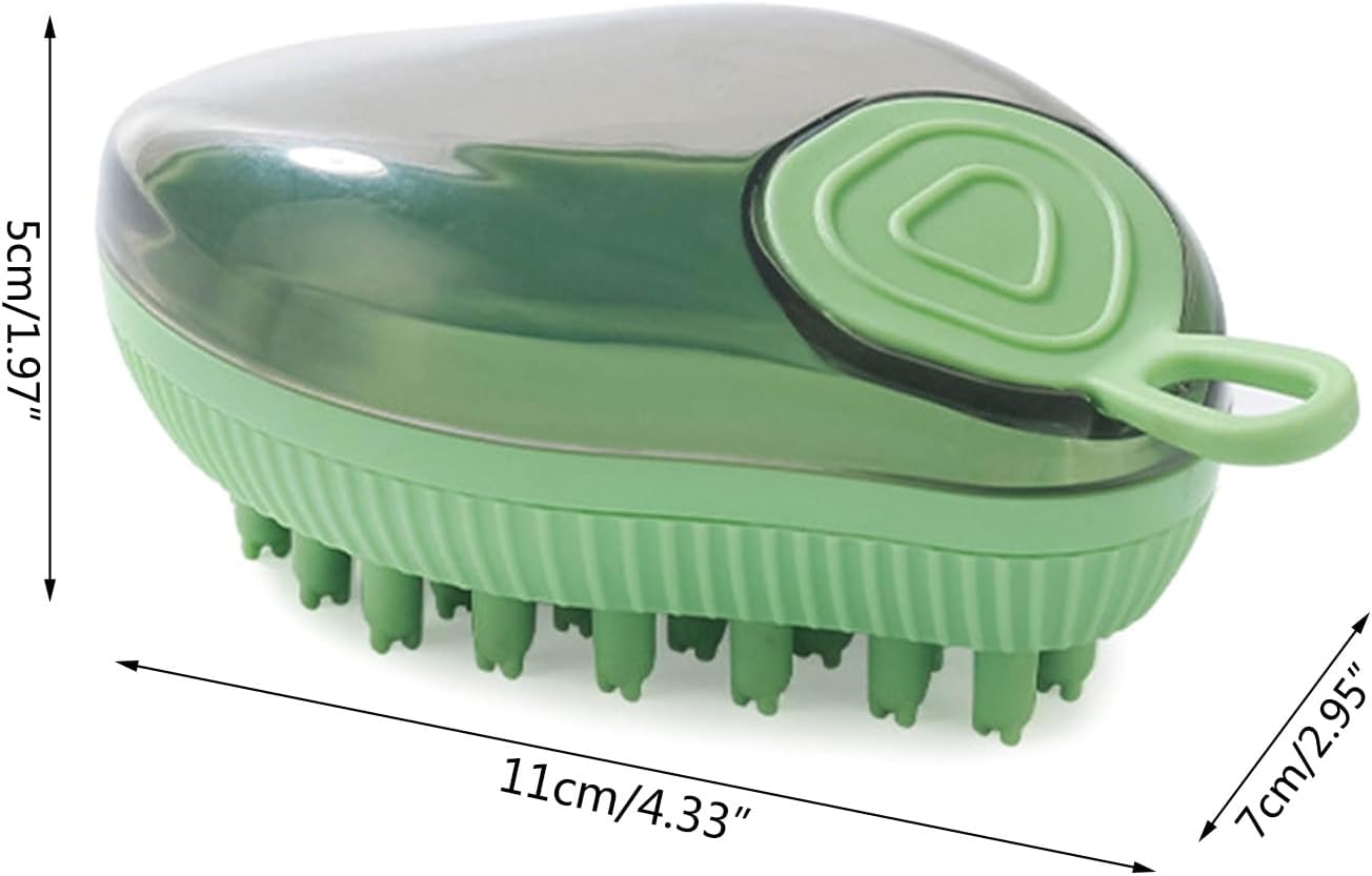 Silicone Dog Bath Brush with Shampoo Dispenser