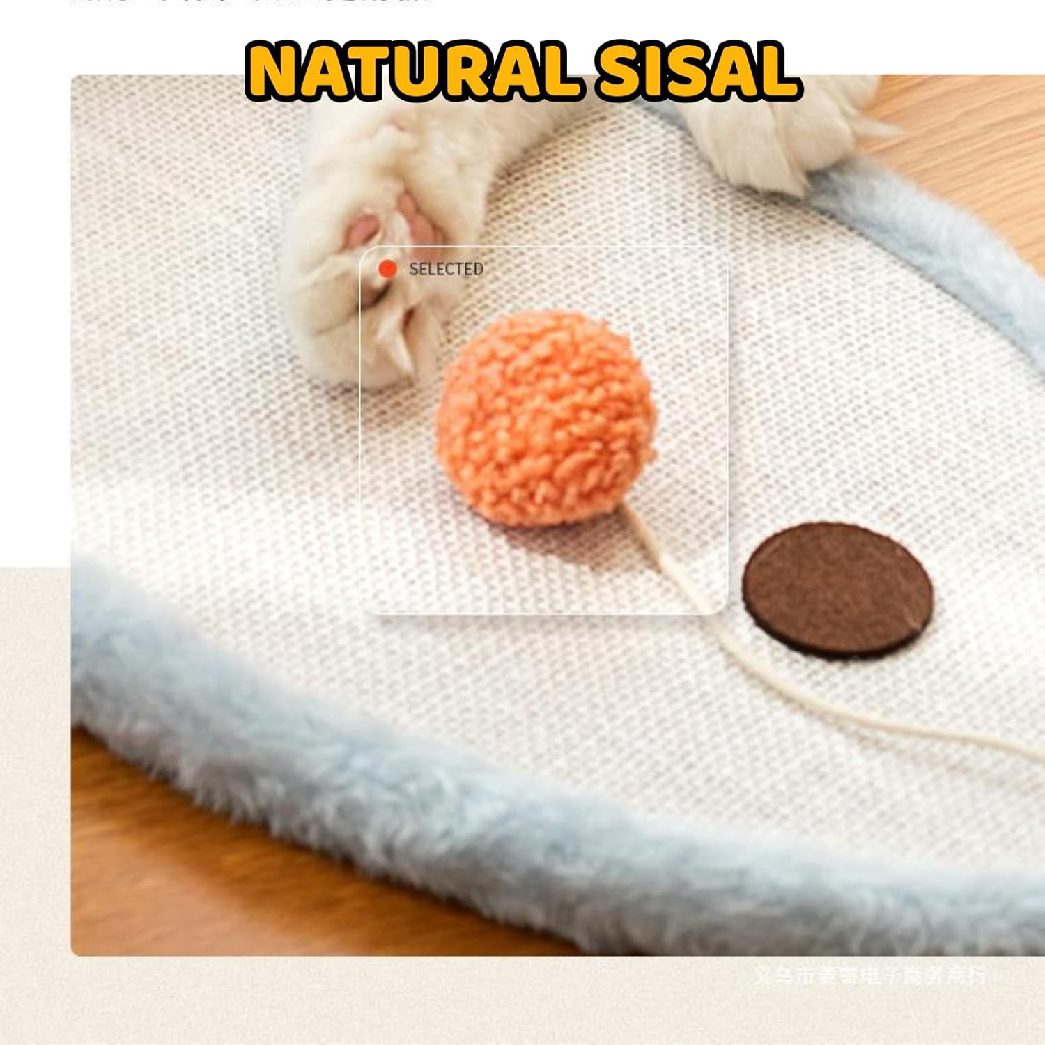 Wall-Mounted Sisal Cat Scratcher