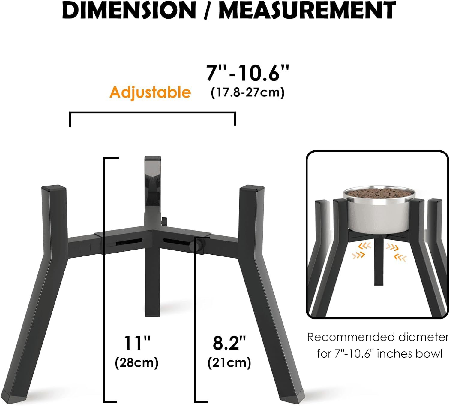 Premium Elevated Single Dog Bowl – Ergonomic Raised Stainless Steel Diner with Modern Metal Stand