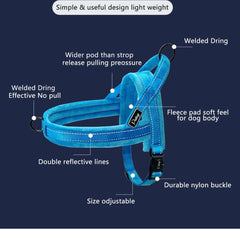No Pull Dog Harness Leash Adjustable Pet Harness
