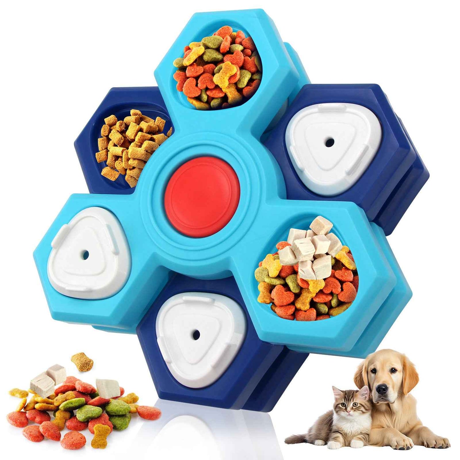 4-Layer Interactive Dog Puzzle Feeder & Slow Eating Bowl