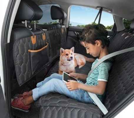 3-in-1 Dog Car Seat Cover | Machine Washable Travel Mat