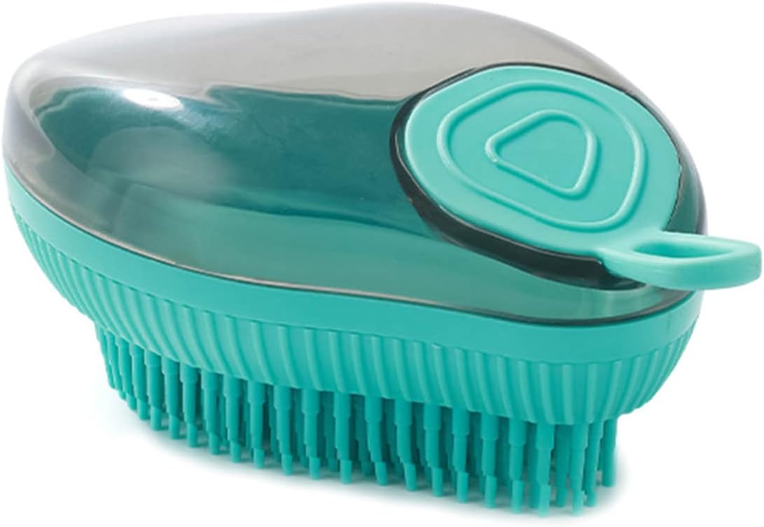 Silicone Dog Bath Brush with Shampoo Dispenser