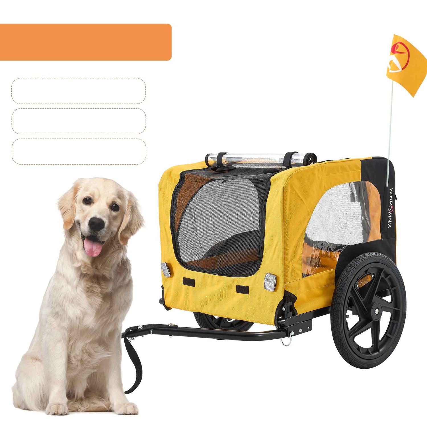 2-in-1 Dog Bike Trailer | Heavy-Duty Foldable Pet Carrier