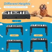 Stainless Steel Double Dog Feeding Station