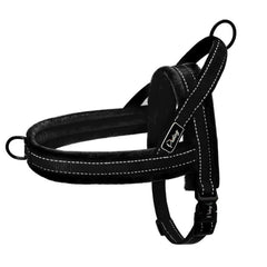 No Pull Dog Harness Leash Adjustable Pet Harness in black color