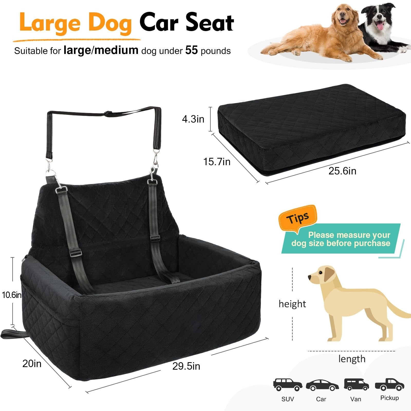 Removable Washable Dog Car House