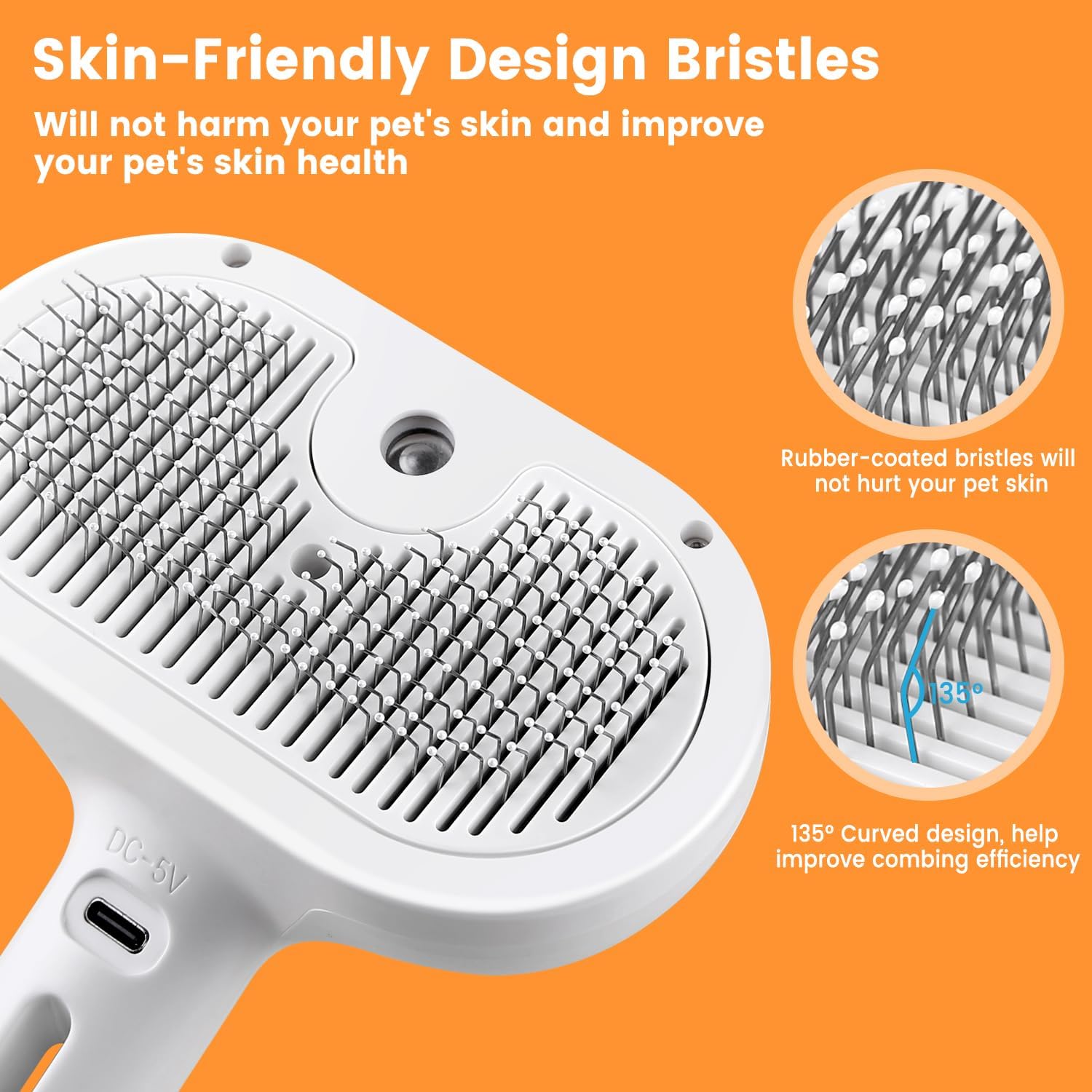 Steam Spray Grooming Comb for Pets