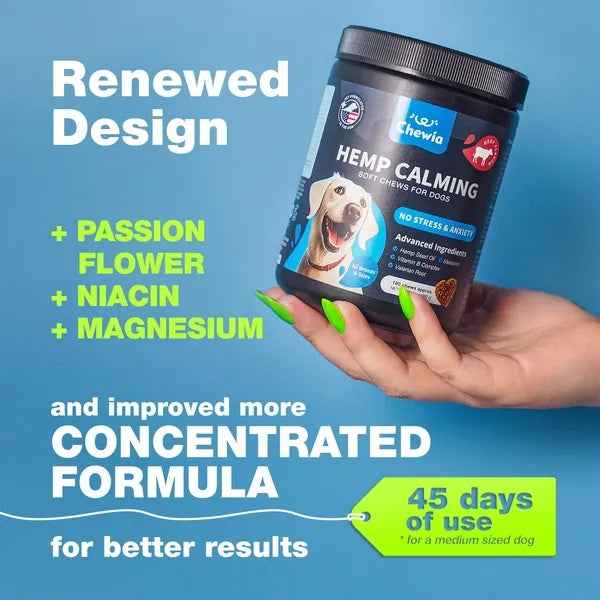 Hemp Calming Chews For Dogs Dog Calming Treats Anxiety Relief For Dogs