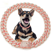 Diamond Metal Dog Collar & Leash