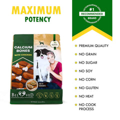Chicken Wrapped Calcium Bones for Dogs | Grain-Free, Rawhide-Free Healthy Chews