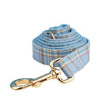 Blue Check Dog Collar Rope