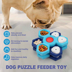 4-Layer Interactive Dog Puzzle Feeder & Slow Eating Bowl