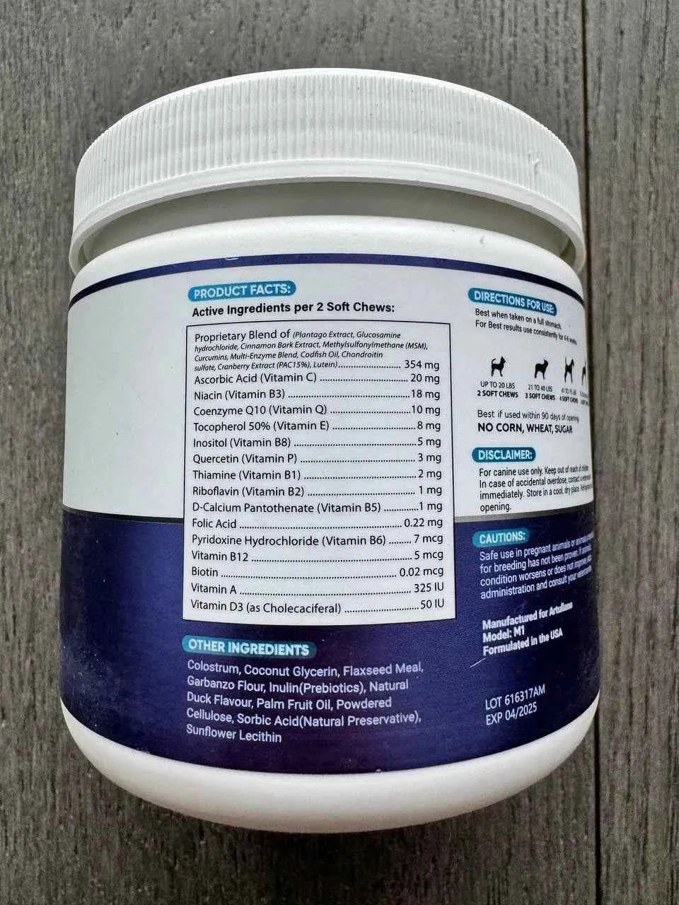 All-in-One Dog Multivitamin & Joint Supplement | 20-in-1 Chewable Vitamins for Puppies to Seniors (120 Chews)
