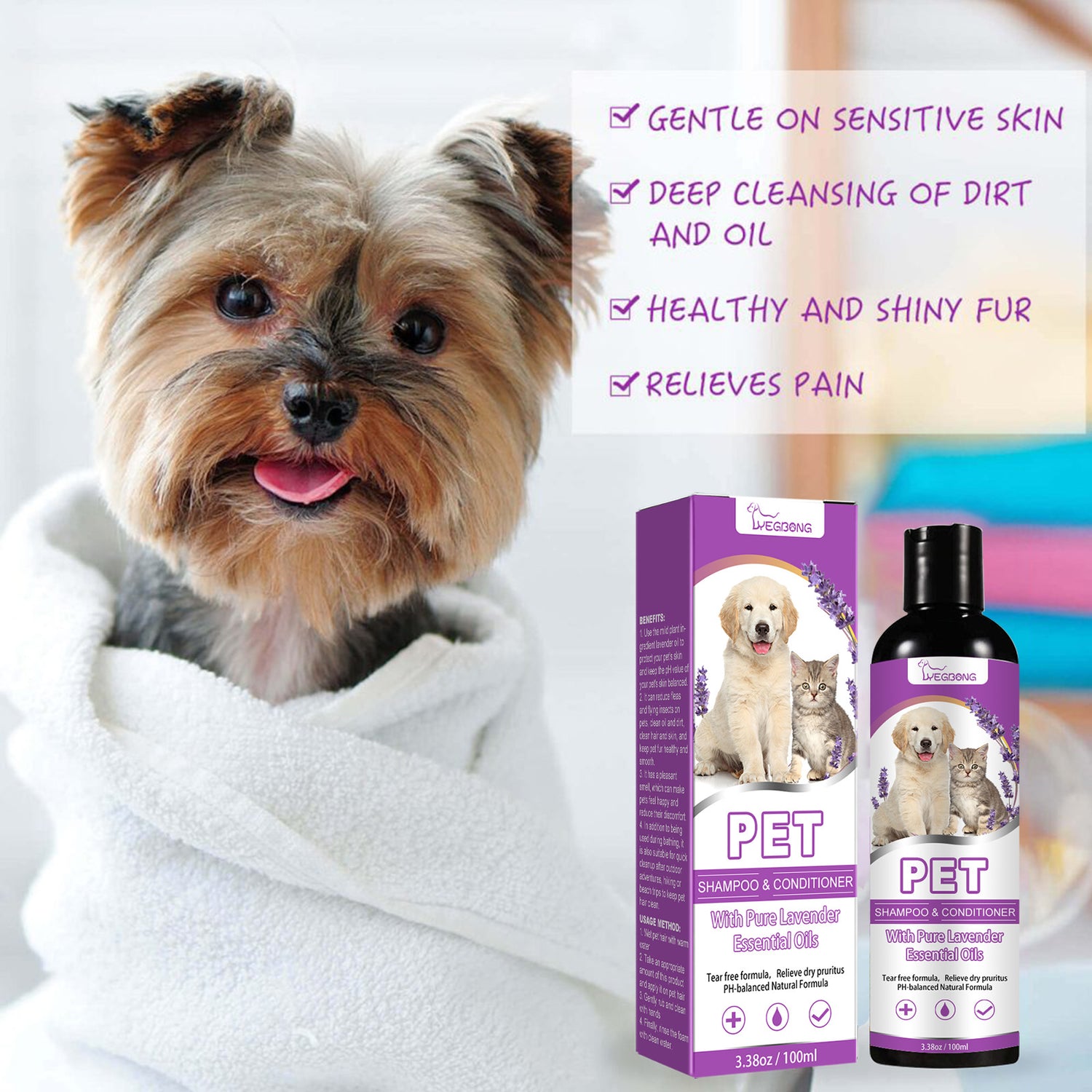 Anti-Itch Dog Shampoo for Soft & Tangle-Free Coat