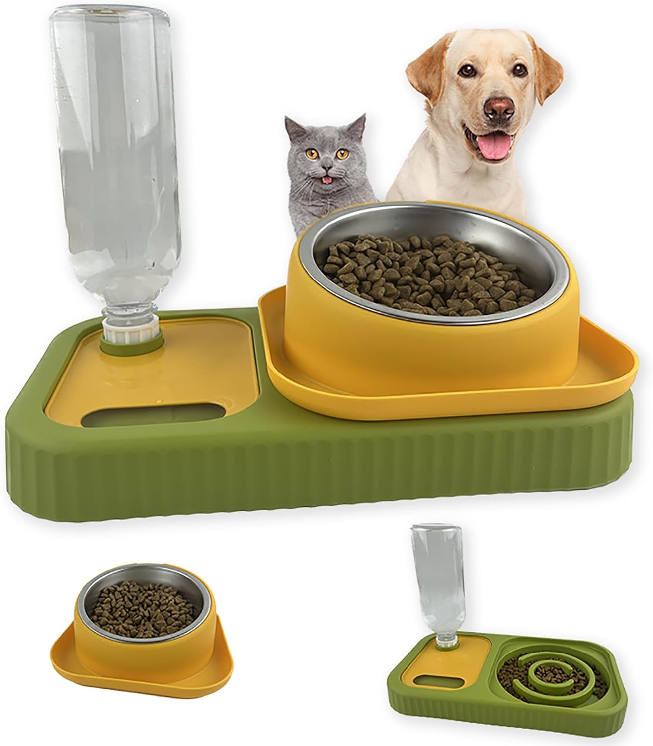 Automatic Gravity Pet Food & Water Bowl Set