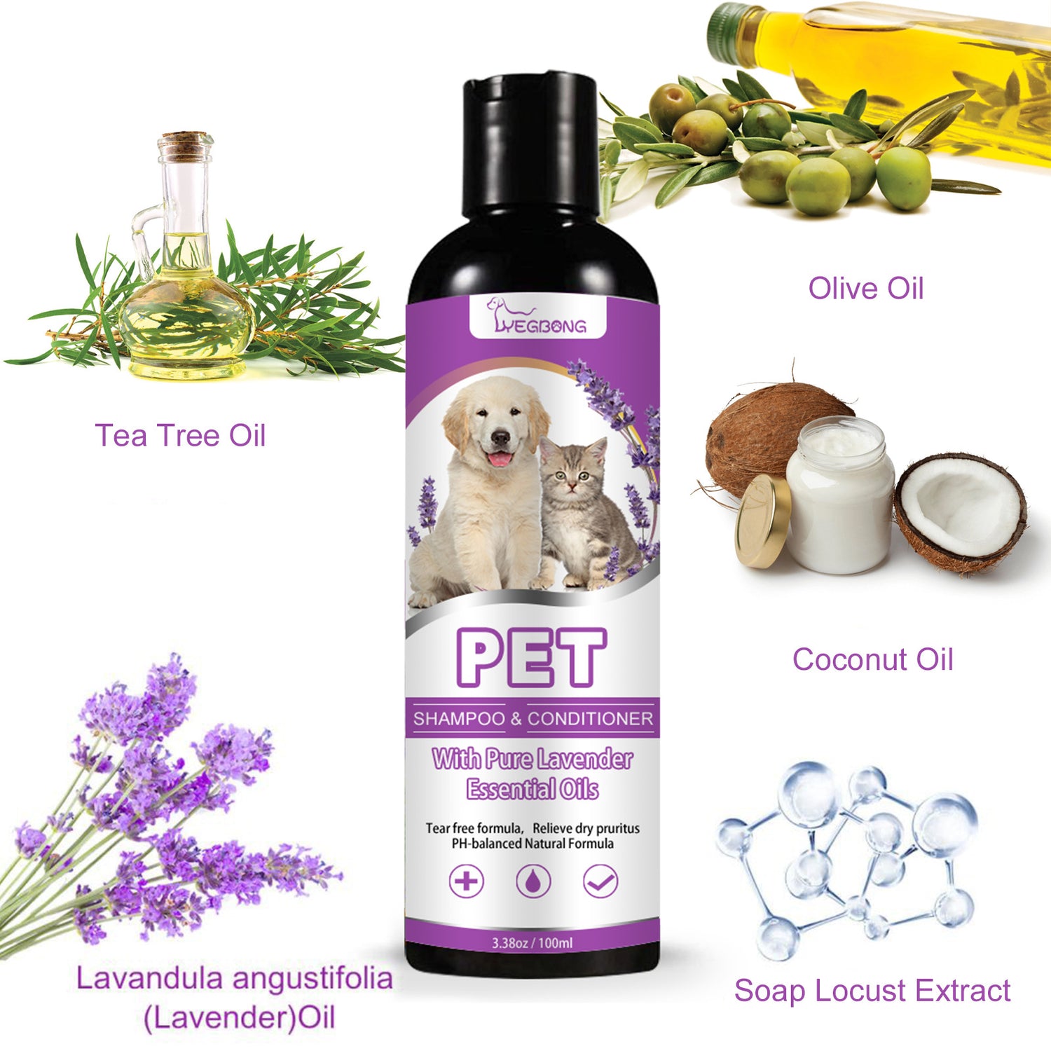 Anti-Itch Dog Shampoo for Soft & Tangle-Free Coat